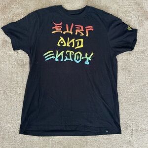 Hurley Black Surf and Enjoy Tee